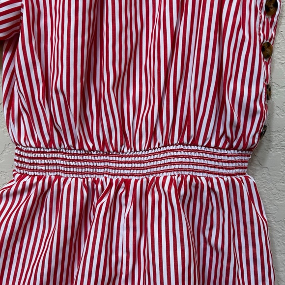 Habitual Kids One Shoulder Romper- Red, Size 10, Like New - Picture 6 of 7